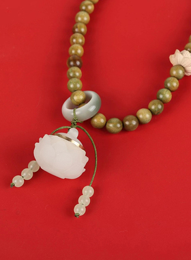 绿檀木手串女檀木佛珠情侣