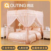 Palace Bedrooms Mosquito Nets Home Summer 2023 New Superior Three Open Doors Curtain Thickening Wedding Nets Wedding house tatsumi