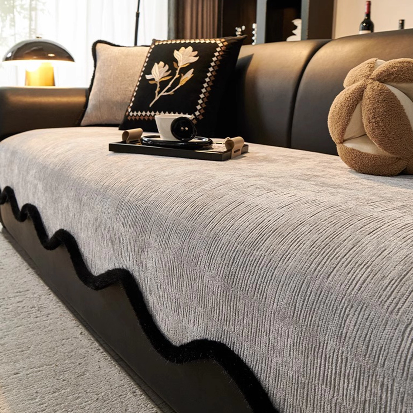 2026新款固定防滑直排坐垫子盖布套罩轻奢高级感皮沙发垫四季通用,淘宝优惠券,粉丝福利购,淘宝优惠卷