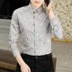 Autumn men's long-sleeved shirts are trendy, handsome and versatile printed shirts, personalized fashionable and popular men's no-iron inch shirts