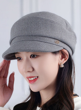 女士休闲鸭舌帽秋冬显气质贝雷帽