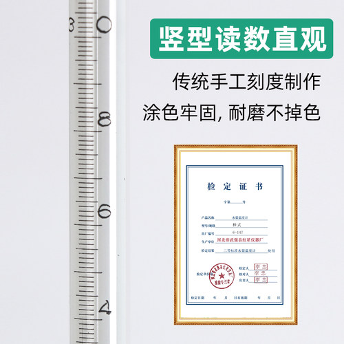 带鉴定证书可过检二等标准水银温度计-30-0-50-100-300度/0.1分度二级标准温度计 水银温度计 - 图2