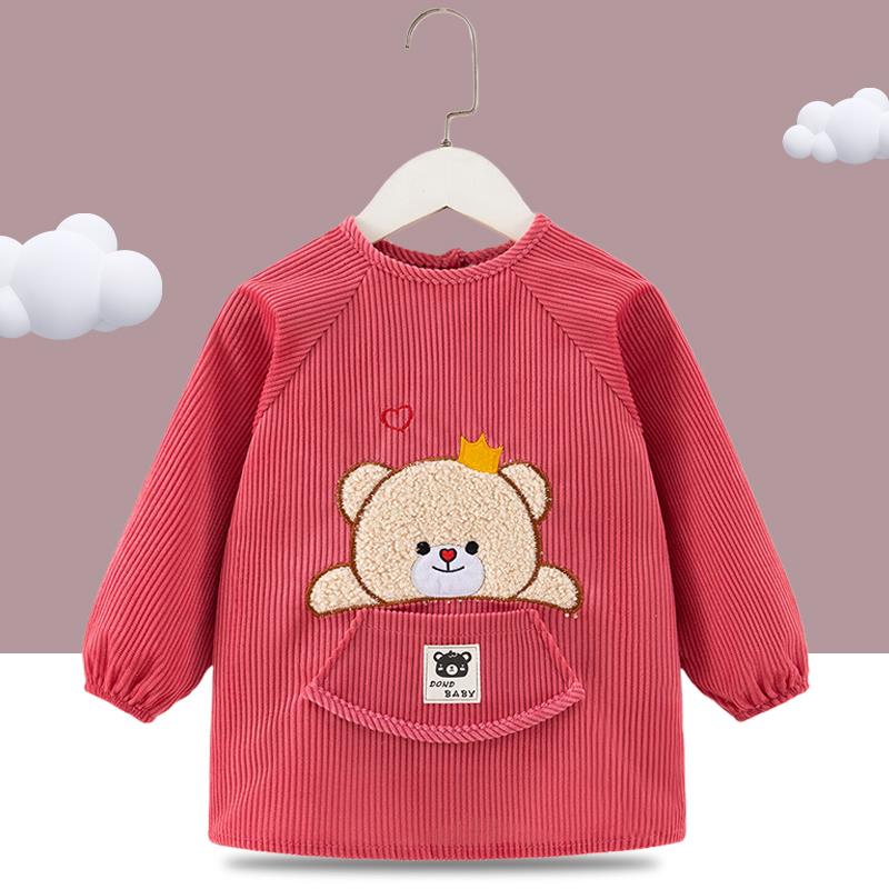 Waterproof cartoon children's bib, thickened and warm, anti-fouling cover for baby eating, cartoon printed protective cover