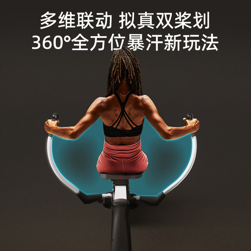 美国SUNNY双桨划船机健身器材家用室内减肥运动静音锻炼肩颈背 - 图0