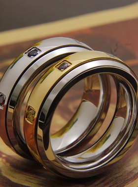 道家七星旋转传统文化修行戒指