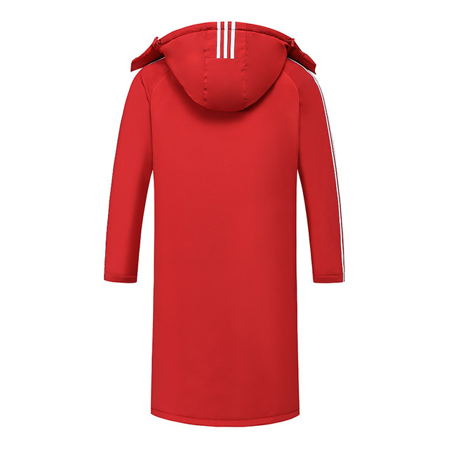 Sports cotton coat for men and women, long knee-high plus velvet cotton coat, winter large size sports raw cotton coat