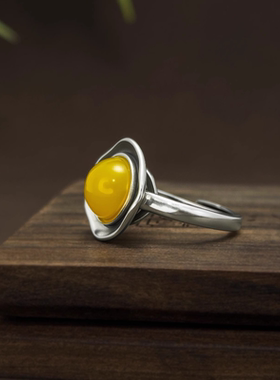 甄媛银饰旧款荷包蛋食指戒