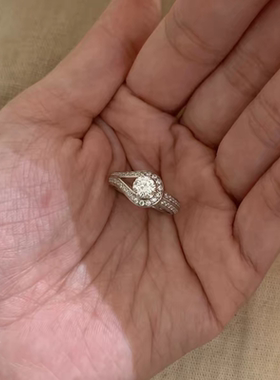 青时屿闪钻锆石求婚高级感戒
