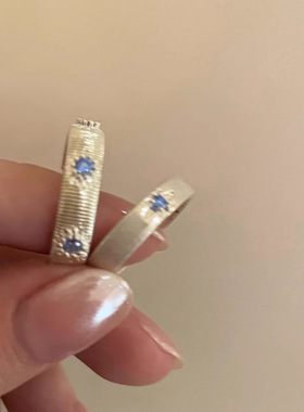 甄媛银饰女纯银按月戒指