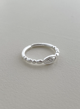 甄媛银饰锆石星星爱心戒指女