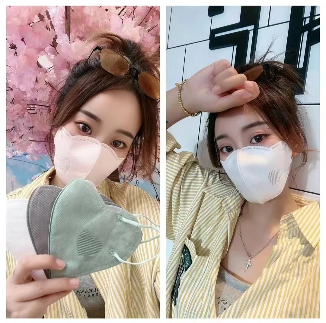心形口罩3d立体防护桃心仙女风2022新款高颜值爱心相印造型口耳罩