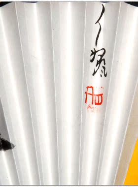 手绘9寸18方仿八大山人2只小鸟扇面安晚名家花鸟宣纸扇子玉竹折扇