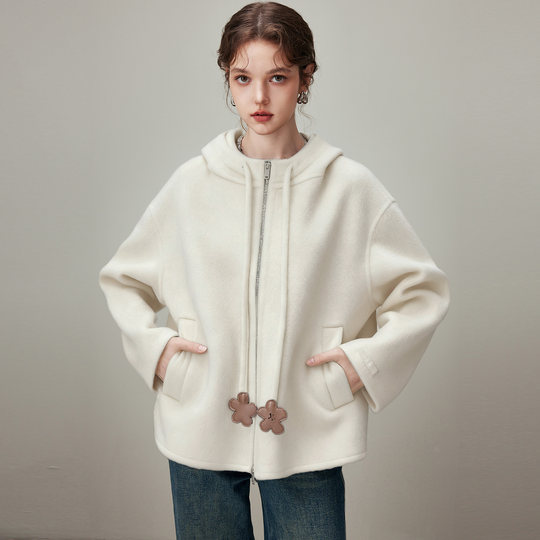 Dfvc Korean style short sheep wool coat