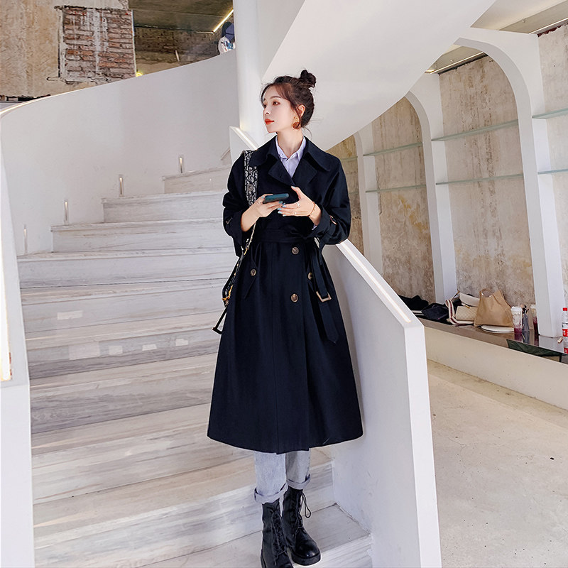 卡其色中长款2020年新款气质风衣 夏梵尼风衣