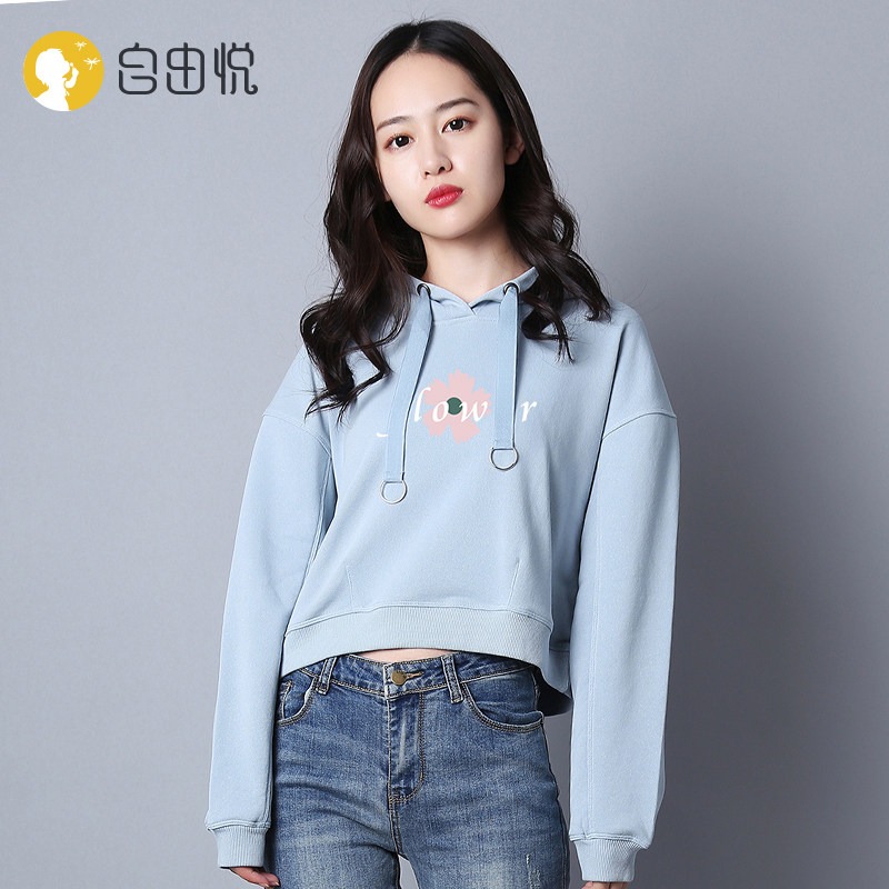 2020年春季短款高腰套头新款卫衣 自由悦卫衣/绒衫