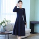 Đầm dài giữa mùa xuân và mùa thu váy dài mùa thu mới 2019 váy nữ khí chất phổ biến đầu thu qua đầu gối - váy đầm váy đẹp váy đầm