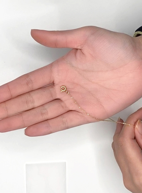 极细1MM黄铜十字链可调项链