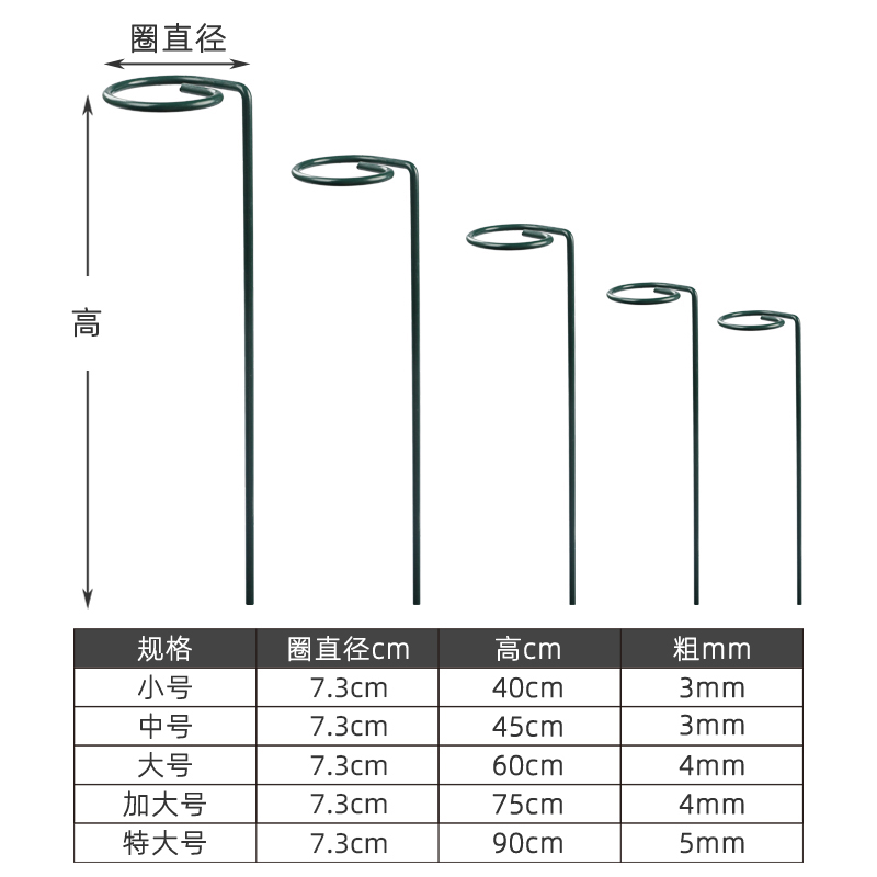 花架子铁艺单杆支撑架室外花园月季花爬藤固定杆植物绣球撑花支架 - 图0