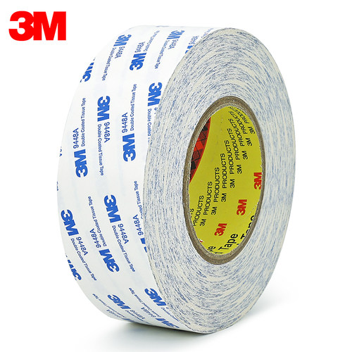 正品3M9448A双面胶 白色超薄强力高粘防水无痕耐高温易撕双面胶带 - 图3