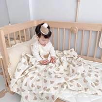 Baby quilted pure cotton newborn children Baby bean suede cover Covered Blanket Kindergarten Air Conditioning by Four Seasons