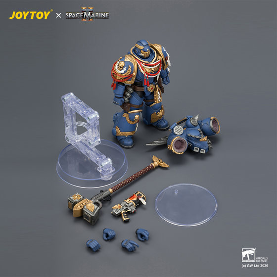 JOYTOY Dark Source Warhammer Game Edition Ultramarines Assault Arbiter Equipped with Jump Backpack 1/18 Soldier