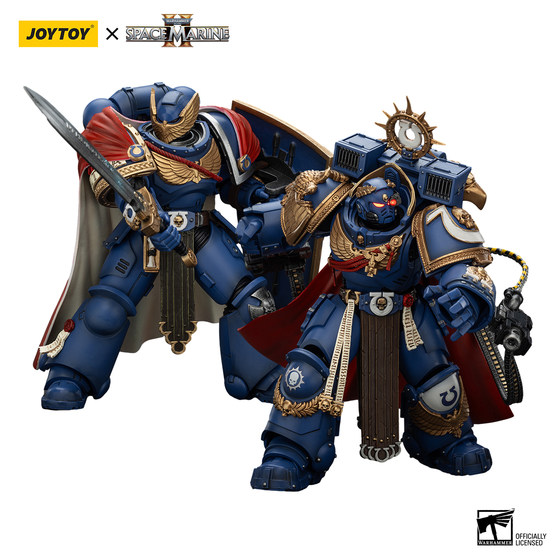 JOYTOY Dark Source Warhammer 40K Space Marine 2 Ultramarine Marneus Calgar Honor Guard Soldier