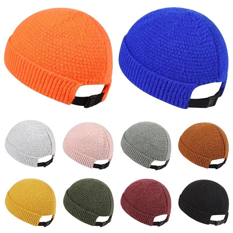 2023 Winter Warm Beanies Casual Hip Hop Hat Adult Men Wool K - 图0