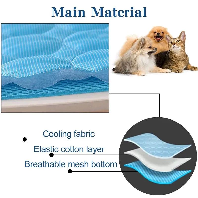 Summer Dog Cooling Mat Dogs Cat Blanket Sofa Breathable Pet-图1