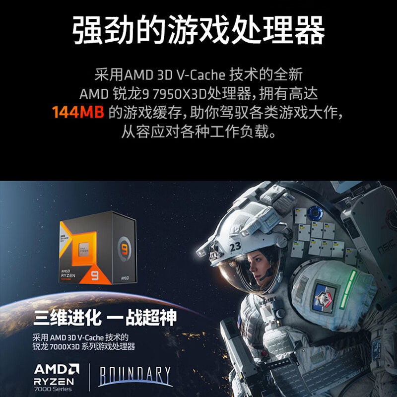 AMD 7000系列锐龙R9 7950X3D 7900X 7600X 7700原盒7500F AM5 CPU - 图3