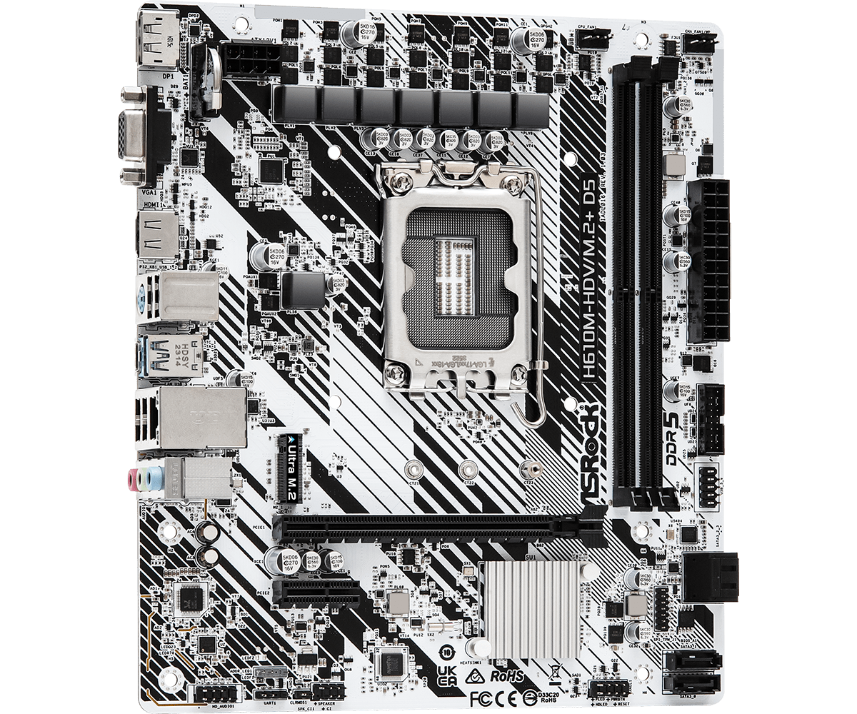 ASROCK/华擎科技 H610M-HDV/M.2+ D5 支持I5-12490F/13490F/12400 - 图2