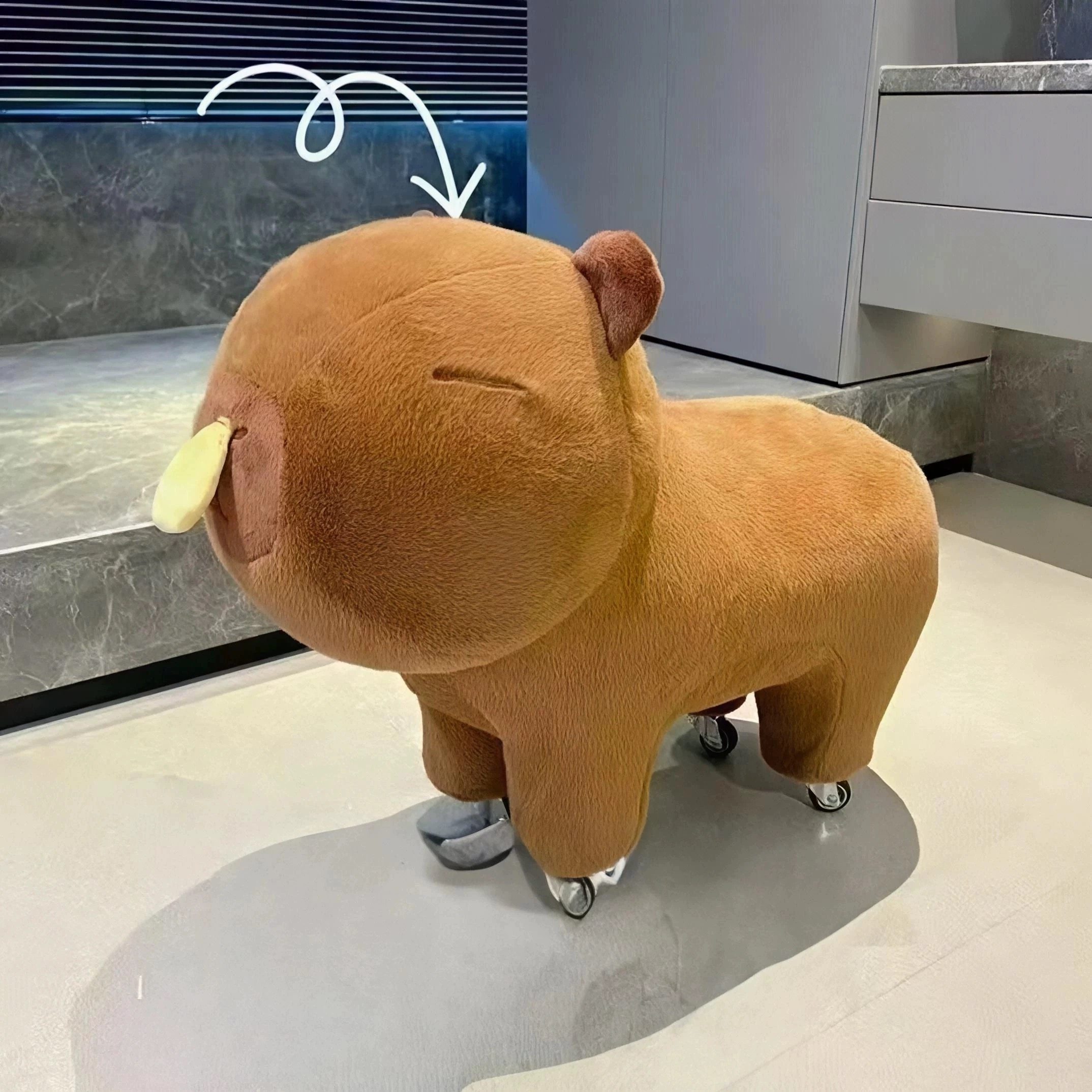 卡皮巴拉万向轮凳子可移动网红换鞋凳太乙真人飞天猪猪坐骑玩偶凳,淘宝优惠券,粉丝福利购,淘宝优惠卷