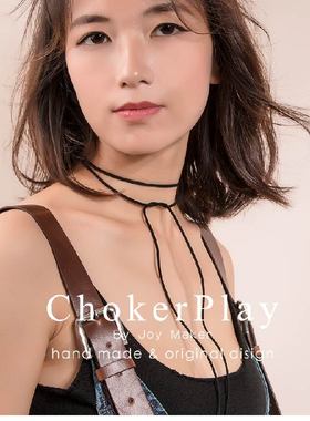 麂皮绳双层绑带蝴蝶结颈圈项圈