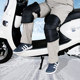 Genuine leather electric vehicle warm knee pads to protect against wind and cold