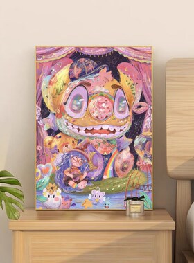 速发数字油画填色画充填手绘丙烯涂色油彩画装饰画