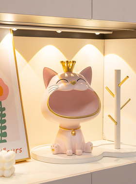 速发创意招财猫电件收纳入户玄关客厅摆视柜装饰品乔迁居新礼品