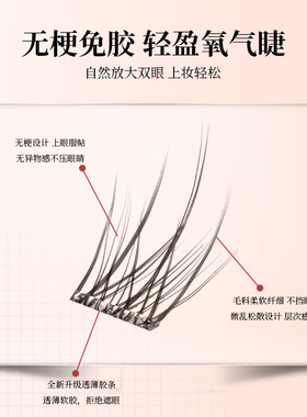 [OYEA专属】超自然款新手免胶免卸新升级伪素颜淡狐系柔软假睫毛