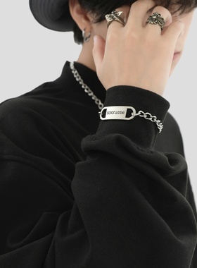 NOPASS原创铝合金字母手链