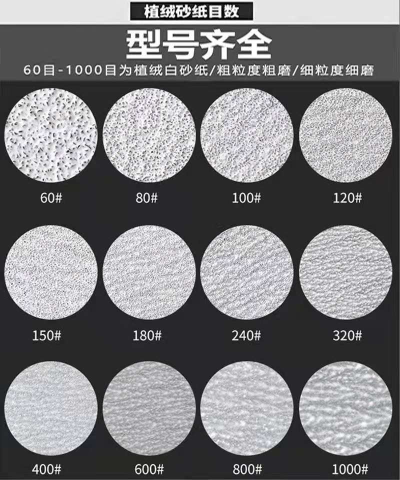 金牛4寸5寸植绒砂纸气磨机圆盘自粘拉绒片抛光金属木工漆面打磨片 - 图2