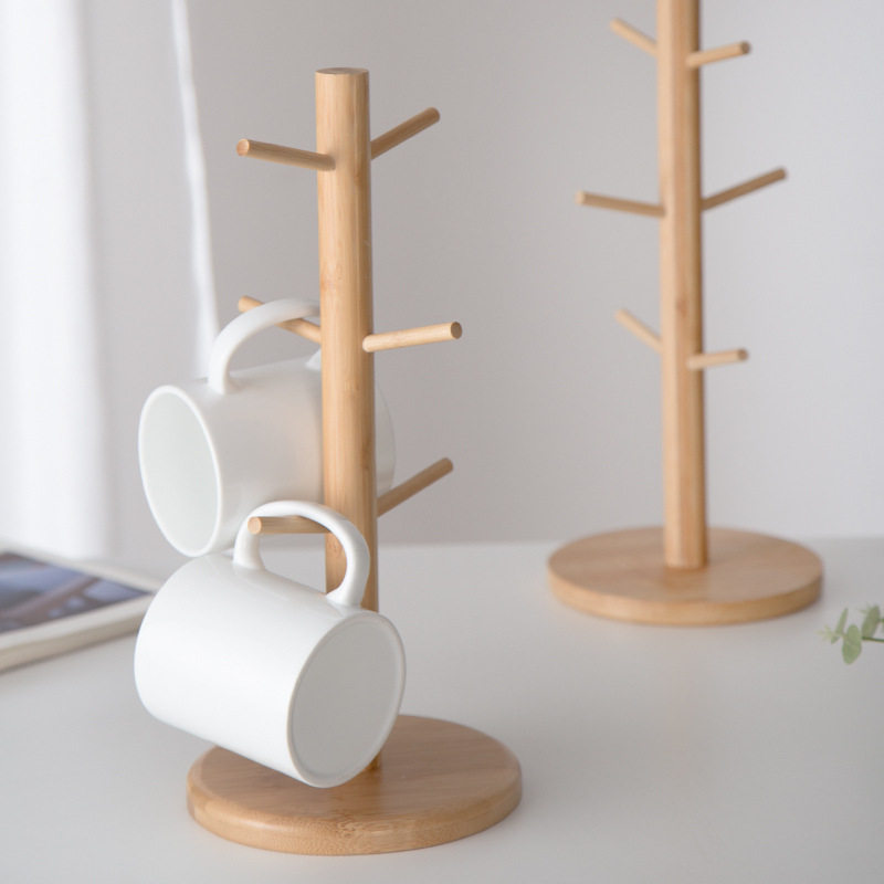 家用竹木杯架创意收纳置物架水杯架挂架茶杯架倒挂沥水架杯子架,淘宝优惠券,粉丝福利购,淘宝优惠卷