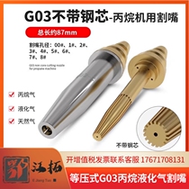 Equipressing flame cutting nozzle G03 propane liquid gas universal cutting machine flame cutting gun special cutting nozzle