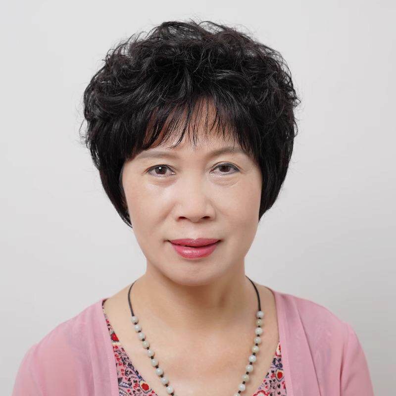 假发真人发丝短卷发全头套女士中老年烫发发型妈妈款自然仿真发套