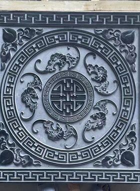 仿古镂空窗花外墙浮雕石