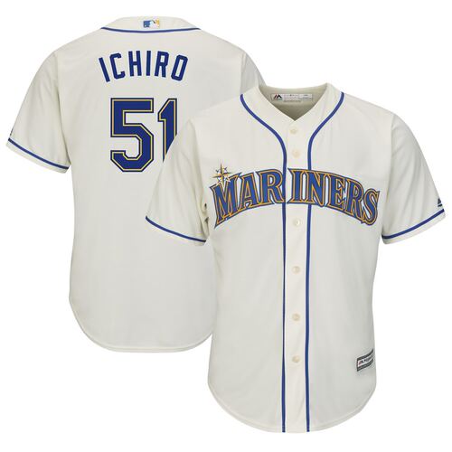 美职棒球联盟Mariners西雅图水手Ichiro Suzuki铃木一郎刺绣球衣 - 图1