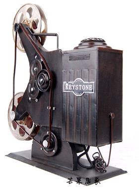 速发复古电影放映工 模型 仿居影饰老式机艺品 婚纱影楼摄装道具