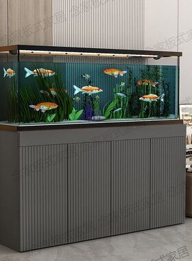 速发缸奢家用客厅鱼轻底柜鱼缸地柜鱼缸架子水族箱座底鱼缸柜子玄
