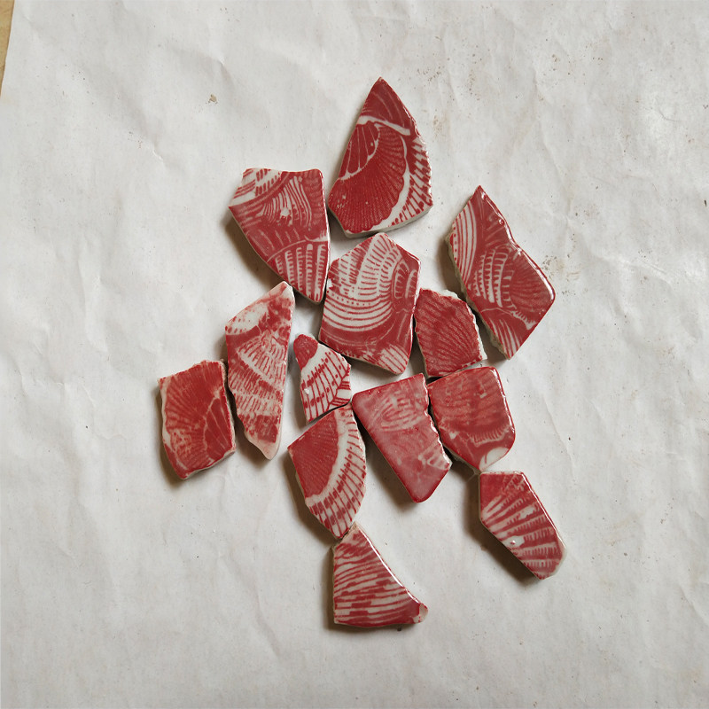 青花瓷碎片马赛克毕业设计作业装饰DIY户外别墅背景墙家装8元一斤