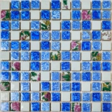 Синий и белый пруд с рыбами, бассейн, галька, керамическая мозаика, бассейн с горячими источниками, ванная комната, износостойкая противоскользящая плитка