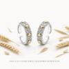 Seven grain rice ring 999 pure silver women's ethnic style solid open ring niche design men's and women's sterling silver ring