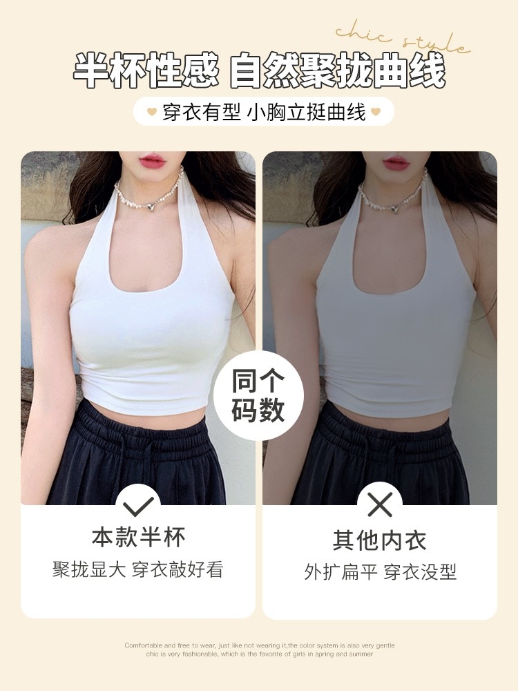 内衣女小胸聚拢防滑无肩带薄款抹胸防走光半杯性感文胸罩夏季裹胸_樱雅琳内衣名品_女士内衣_男士内衣_家居服-第3张图片-提都小院