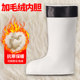 Winter warm rain boots with velvet lining rain boots with thickened cold-proof and warm short, medium and high sleeve cotton water shoes